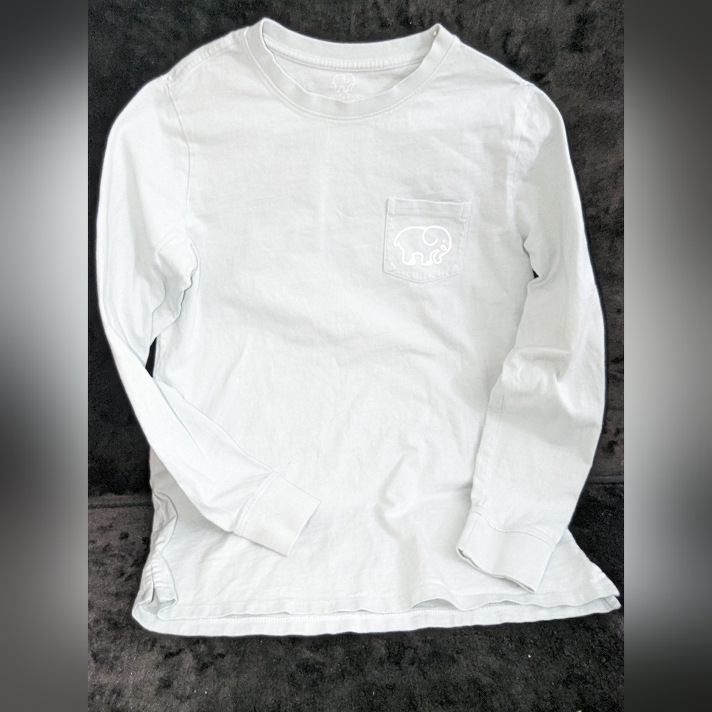 Ivory Ella long sleeve t-shirts XS Women's Mint Green with White Logo